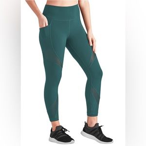 NWT Members Mark Women’s Compression Teal Ankle Leggings Size Small